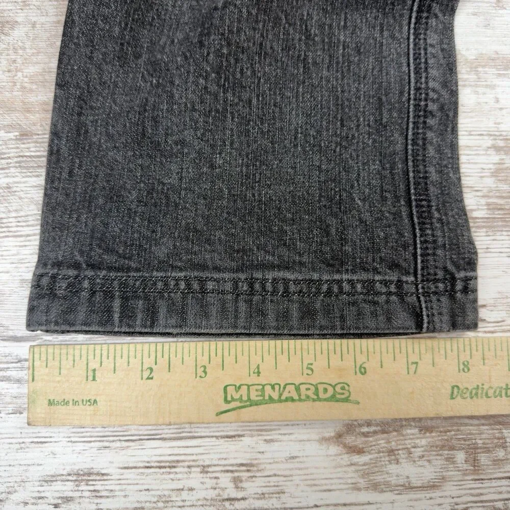 Duluth Trading Flex Ballroom Jeans Mens 32x28.5 Washed Black Stretch Gusseted